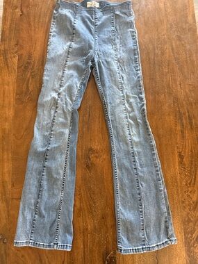 Free People Light Blue Flare Jeans with Front Seam